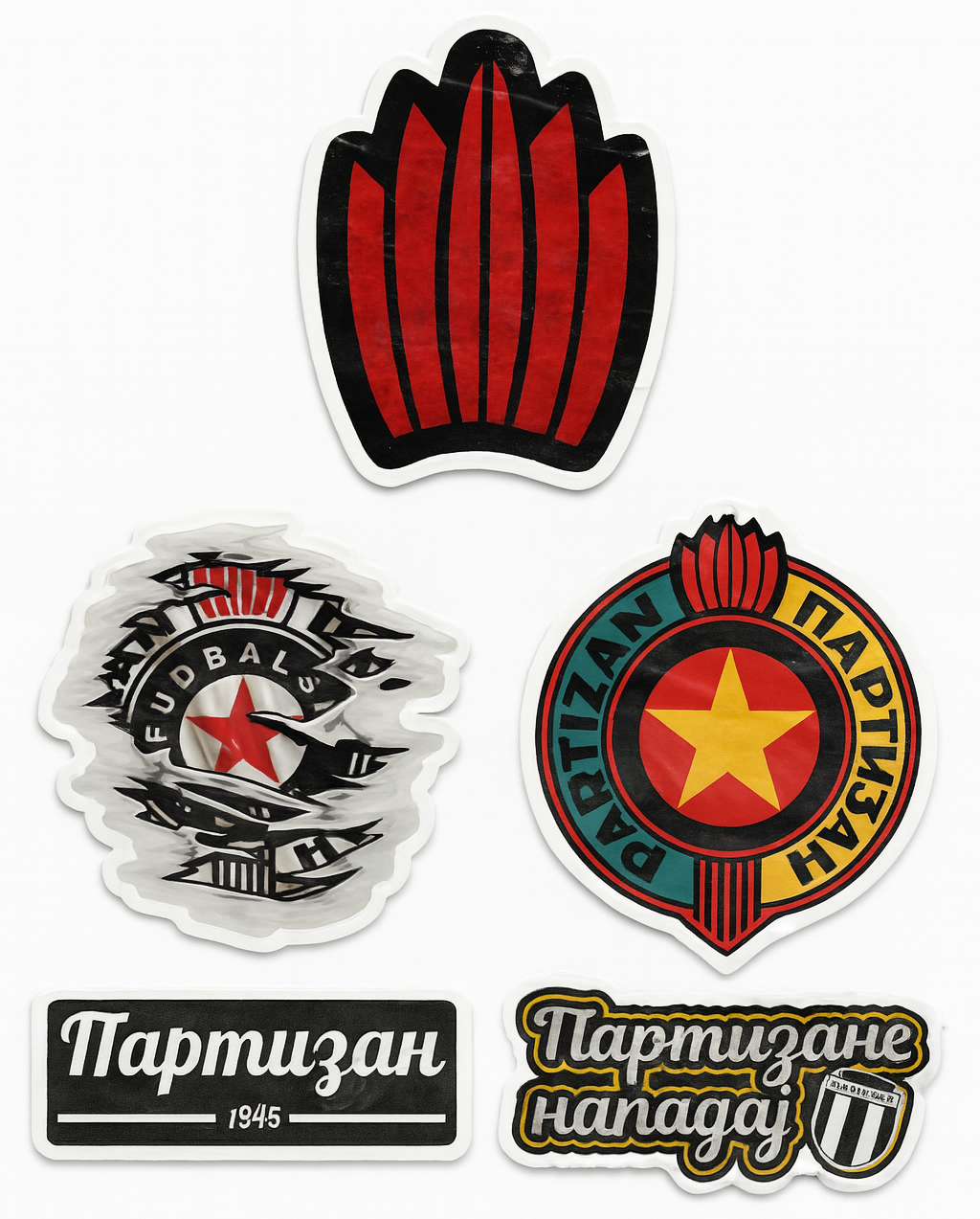 Pakovanje Partizanovih nalepnica "Klasik"