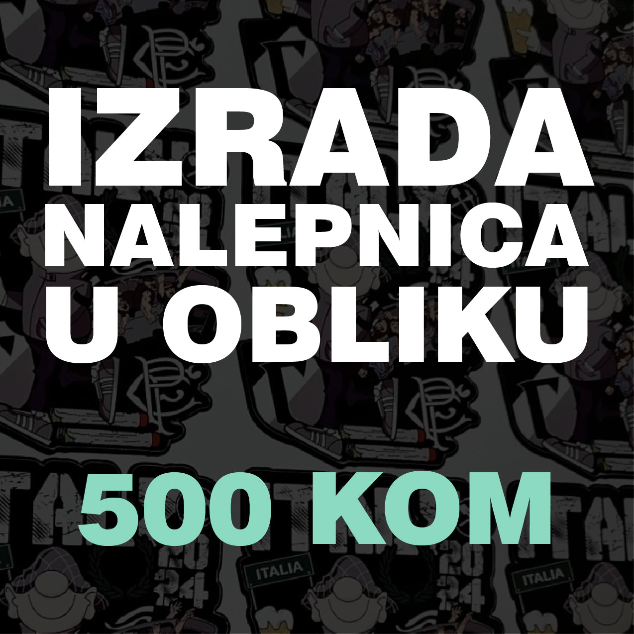 Izrada nalepnica u obliku 500 kom