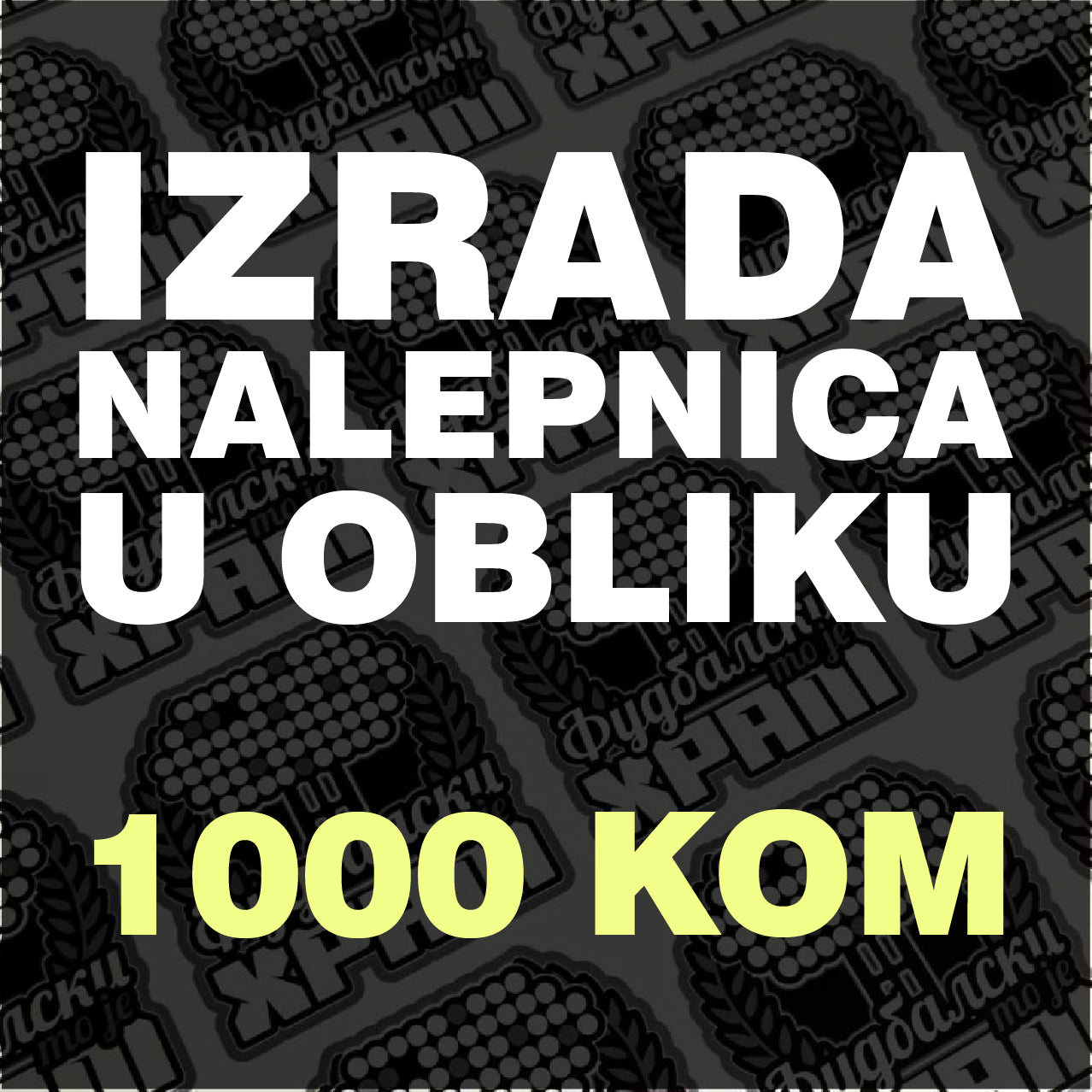 Izrada nalepnica u obliku 1000 kom