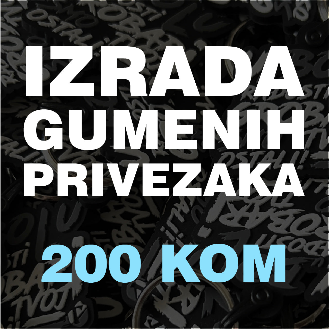 Izrada gumenih privezaka 200 kom