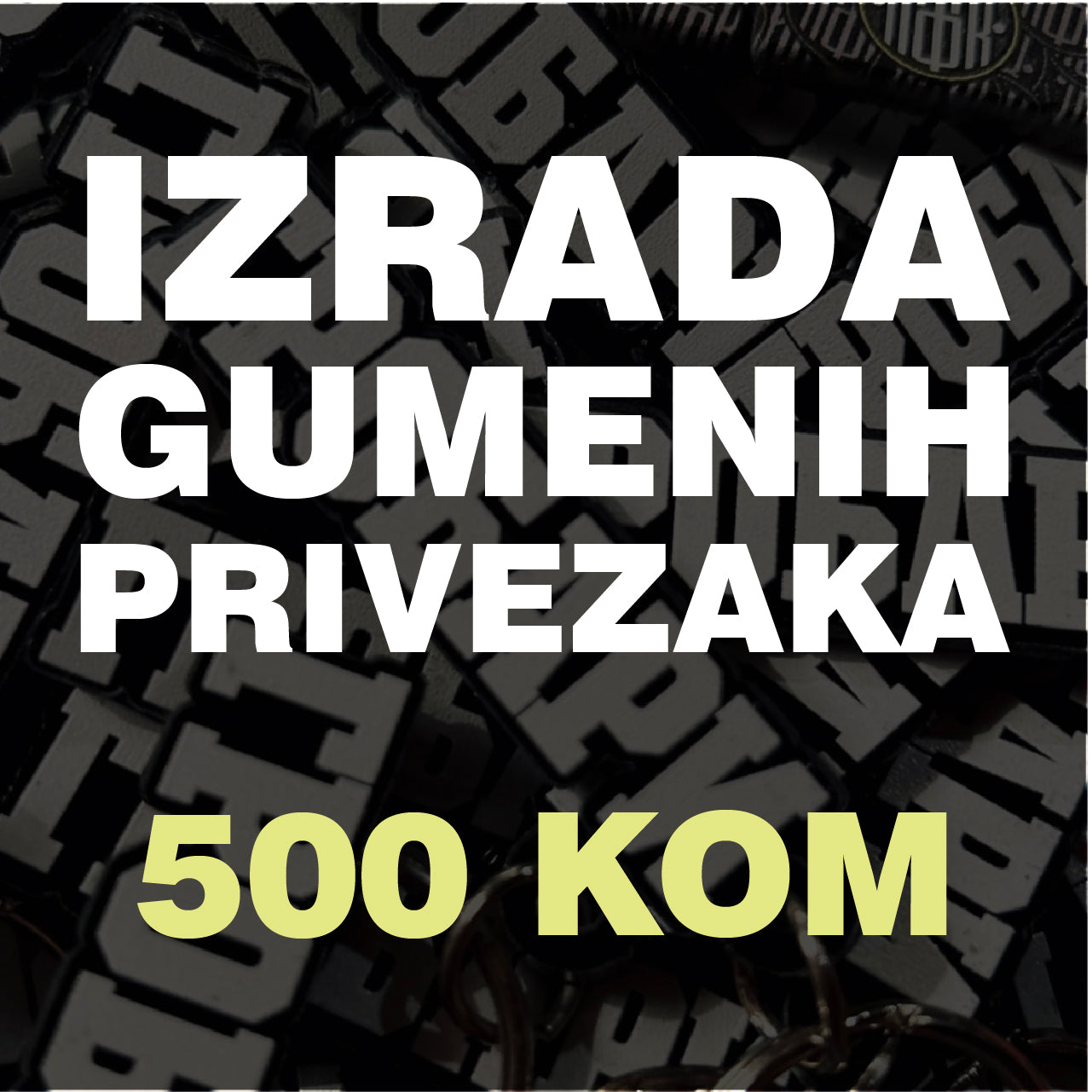 Izrada gumenih privezaka 500 kom