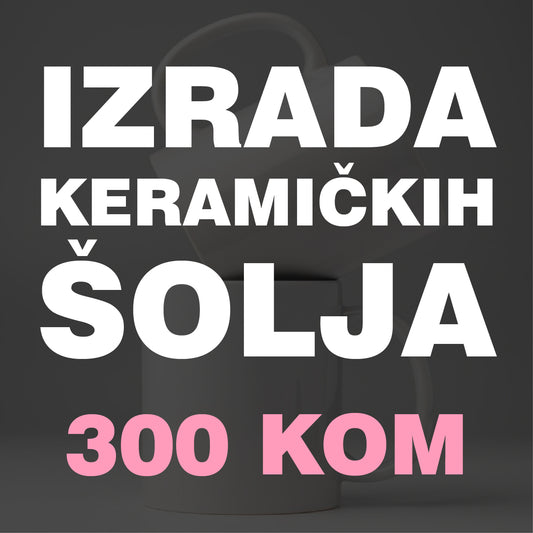 Izrada keramičkih šolja 300 kom