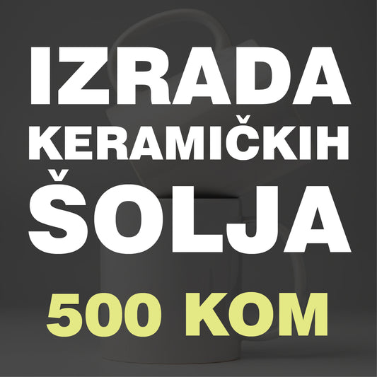 Izrada keramičkih šolja 500 kom