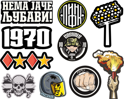 Pakovanje Partizanovih nalepnica "Premium"